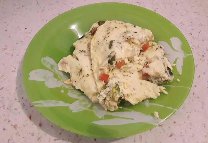 омлет с замороженными овощами